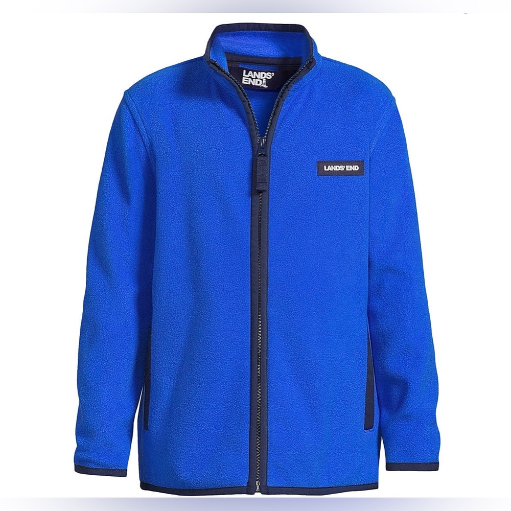 Land’s End Boys Fleece Zippered Jacket in Cobalt Blue| Size: XL 14/16